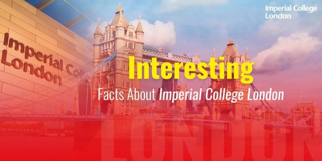 Graphic featuring london landmarks with text overlay "interesting facts about imperial college london.