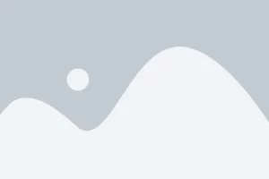 Minimalist illustration of a snow-covered hill landscape with a full moon in a light gray sky.