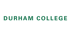 Logo of durham college in green text on a white background.