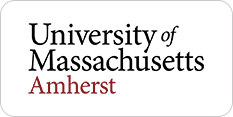 Logo of the university of massachusetts amherst featuring red and black text on a white background.