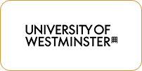 Logo of the university of westminster on a white background with black text and a stylized crown symbol.