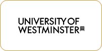 Logo of the university of westminster on a white background with black text and a stylized crown symbol.