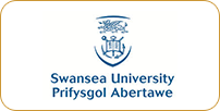 Logo of swansea university featuring its emblem with a crest and the text "swansea university prifysgol abertawe" in blue on a white background.