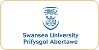 Logo of swansea university featuring its emblem with a crest and the text "swansea university prifysgol abertawe" in blue on a white background.