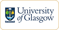 Logo of the university of glasgow featuring a shield with a book, bird, tree, and bell, alongside the text "university of glasgow.