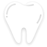 Black and white icon of a human molar tooth.