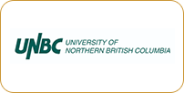 Logo of the university of northern british columbia (unbc), featuring green text and an outline on a white background.