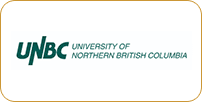 Logo of the university of northern british columbia (unbc), featuring green text and an outline on a white background.