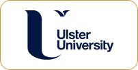 Logo of ulster university featuring a large blue "u" with the full name beside it, set against a white background.