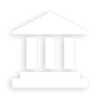 Icon of a classical building with a triangular pediment supported by four columns, representing a traditional institutional structure like a bank, museum, or courthouse.