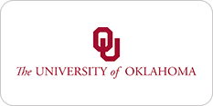 Logo of the university of oklahoma featuring a maroon "ou" emblem above the name in red and gray text on a white background.