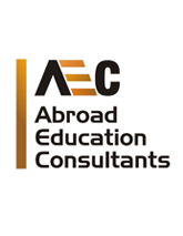 AEC logo: stylized text "Abroad Education Consultants".