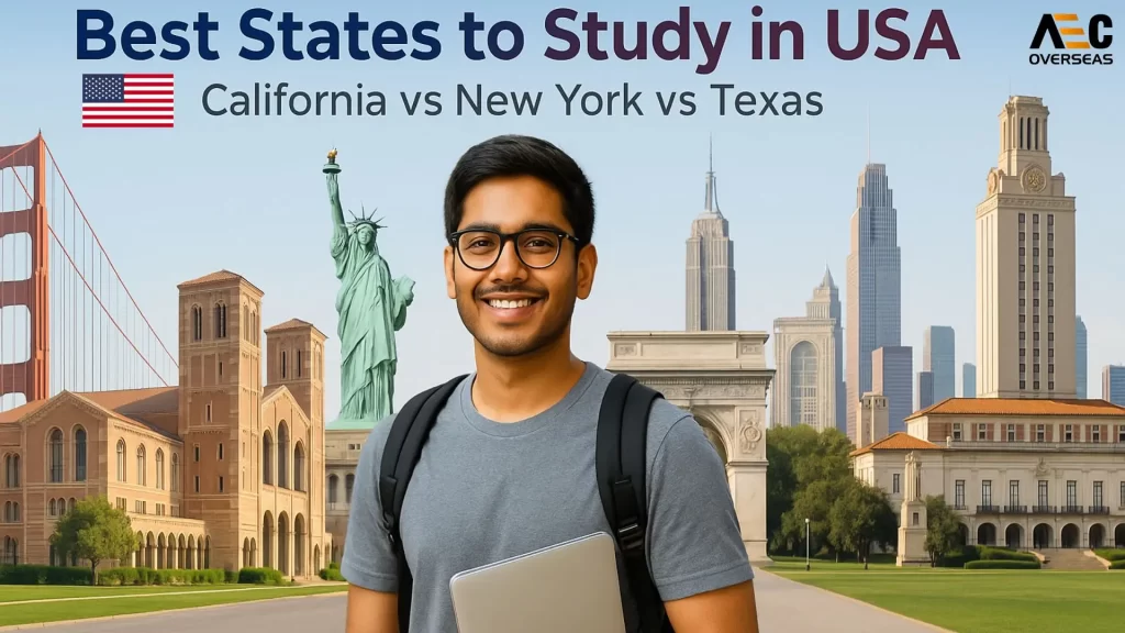 Best States to Study in USA - California vs New York vs Texas