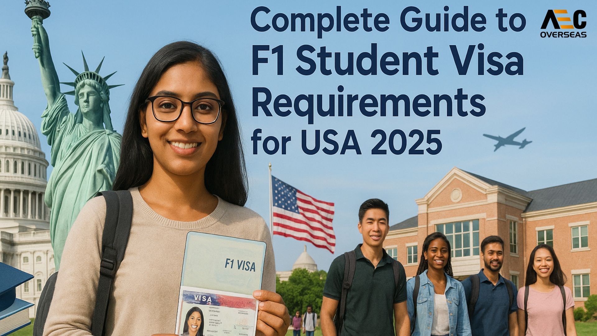 Complete Guide to F1 Student Visa Requirements for USA 2025 - AEC