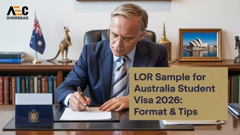 LOR sample for Australia student visa 2026 Format and tips
