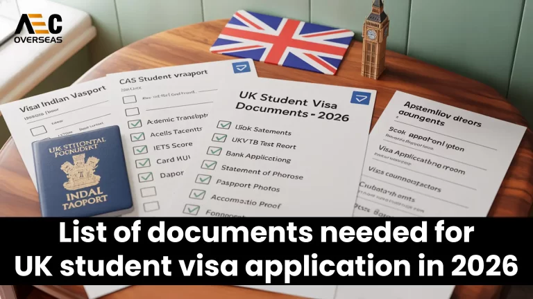 List of documents needed for UK student visa application in 2026
