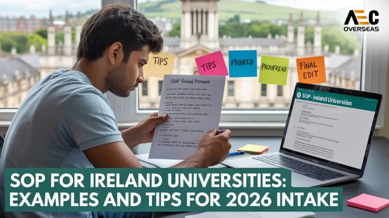 SOP for Ireland universities- Examples and tips for 2026 intake