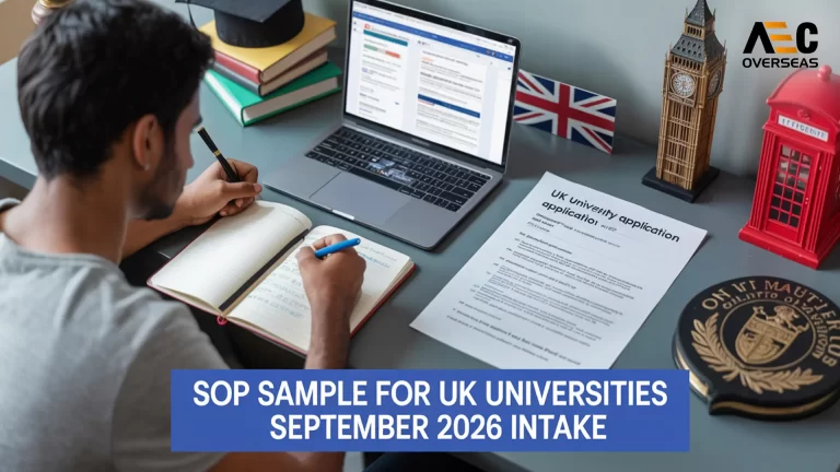 SOP sample for UK universities for September 2026 intake