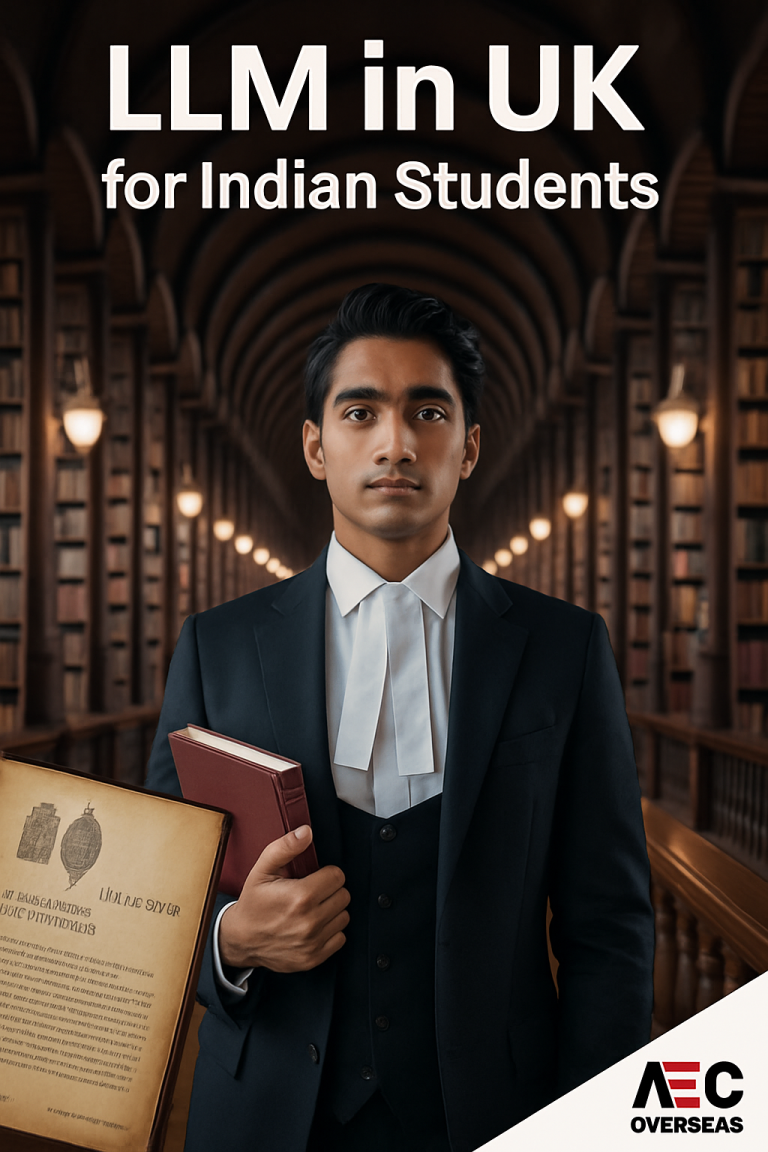 llm in uk for indian students illustration